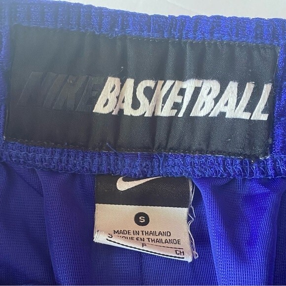 Nike Basketball Long Shorts Men's size Small drawstring pockets blue gold Gym - Picture 4 of 10